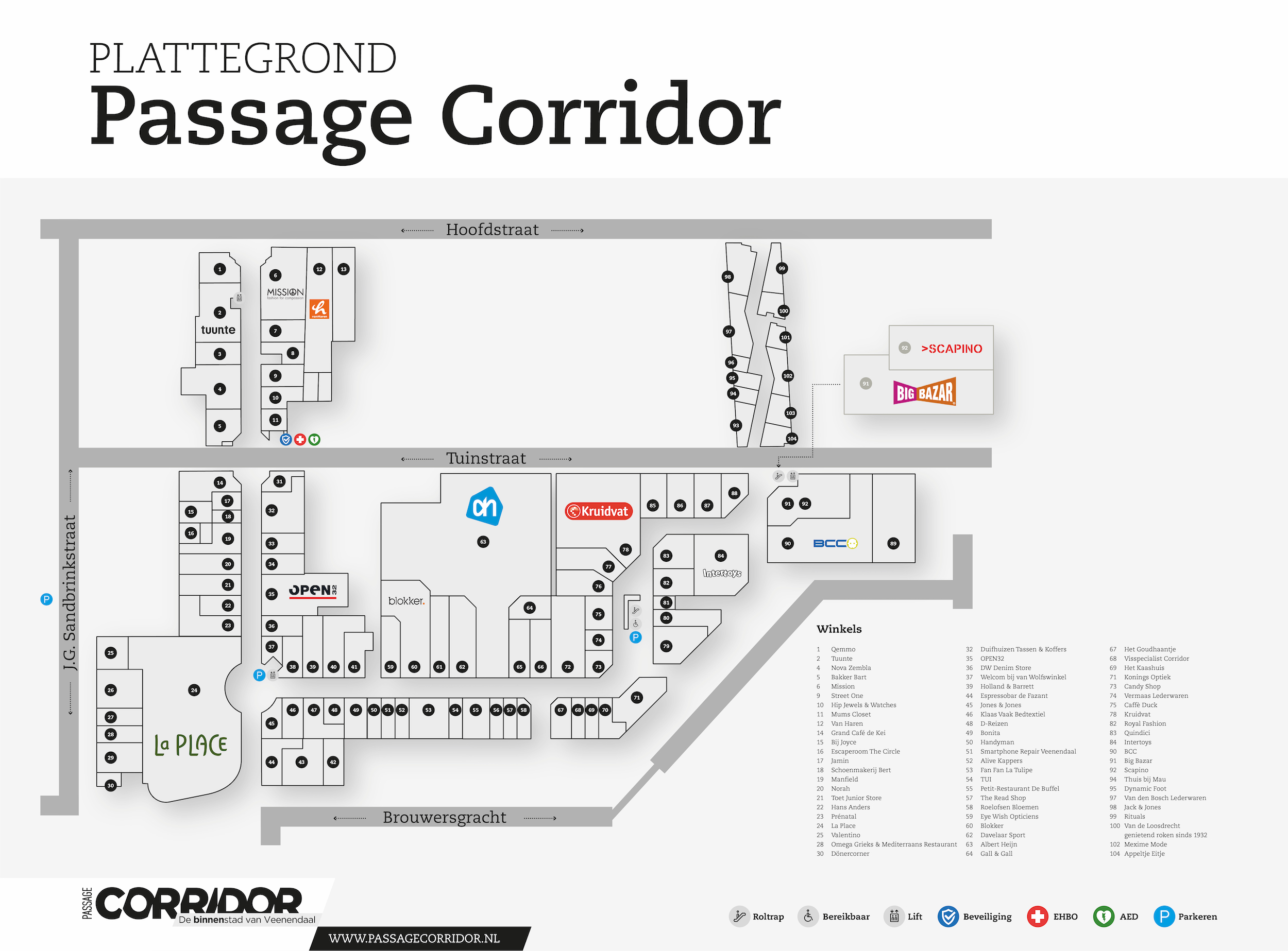 Plattegrond Passage Corridor